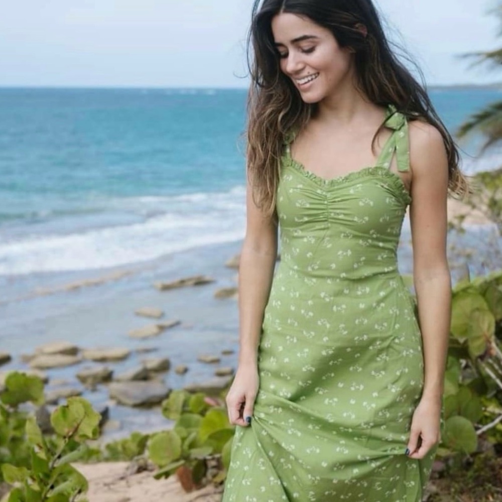Billabong Olive Smocked Dress